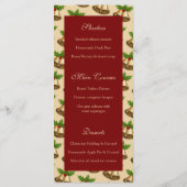 Feestelijke Mistletoe Bells Kerstmis Menu (Achterkant)