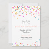 Feestelijke moderne Confetti bruiloft Save the Dat Save The Date (Voorkant)