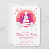 Feestelijke moderne kerstboom kerstfeest kaart (Voorkant)