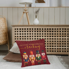 Feestelijke moderne Xmas rode Schattigee notenkrak Kussen