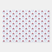 Feestelijke Monogram Ginger Jar Met Rode Boog Kers Inpakpapier Vel (Voorkant 2)