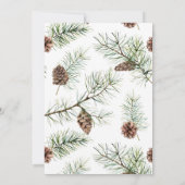 Feestelijke Natural Wreath Holiday Party uitnodigi Kaart (Achterkant)