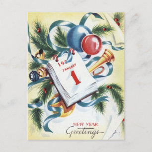 feestelijke nieuwjaarsgroeten briefkaart