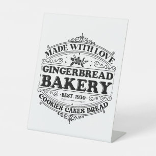 feestelijke Noordpool peperkoek bakkerij Reclamebord Met Voetstuk