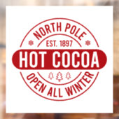 Feestelijke Noordpool warme cacao Raamsticker (Vel 2)