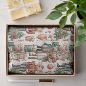 Feestelijke Notenkraker Muizen met Kerstversiering Tissuepapier (Geschenk)
