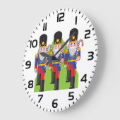 Feestelijke Notenkraker Soldiers met Candy Canes Grote Klok (Hoek)