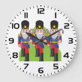 Feestelijke Notenkraker Soldiers met Candy Canes Grote Klok (Voorkant)