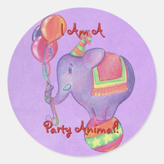 Feestelijke olifant Stickers (Voorkant)