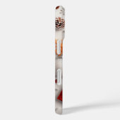 Feestelijke Oranje sneeuwman gebreide kerstversier Case-Mate iPhone Case (Achterkant / Rechts)