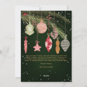 Feestelijke Ornament Prettige feestdagen Feestdagenkaart (Achterkant)