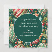 Feestelijke Ornamenten Foto Feestdagenkaart (Achterkant)