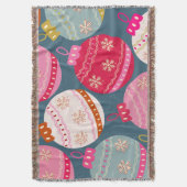 Feestelijke Ornamenten Kerst Deken (Voorkant Verticaal)