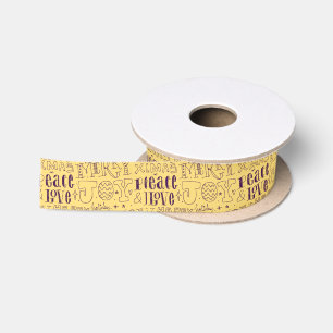 Feestelijke paarse kersttypografie lint