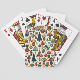 Feestelijke Paddenstoelen Pokerkaarten
