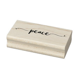 Feestelijke PEACE Holiday Swirls   Kerstmis, Chano Rubberstempel