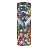 Feestelijke peperkoek huis overdekte Snoepjes Thermosbeker (Achterkant)