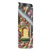 Feestelijke peperkoek huis overdekte Snoepjes Thermosbeker (Geroteerd rechts)