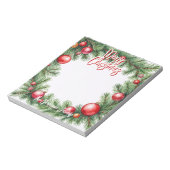 Feestelijke Pine Garland Kerstgroeten Notitieblok (Gedraaid)