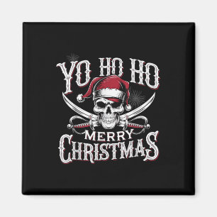 Feestelijke Piraat Yo Ho Ho Vrolijk Kerstmis Kerst Magneet