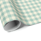 Feestelijke Plaid Gingham Green Pattern Kerstmis Cadeaupapier (Rol Hoek)