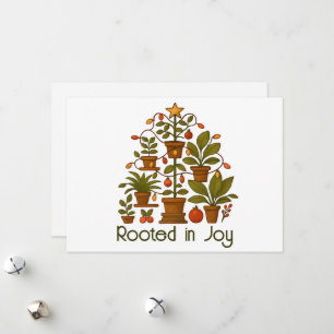 Feestelijke Plantenliefhebber Botanische Feestgroe Feestdagenkaart