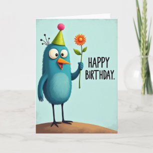Feestelijke Pluizige Creatuurkaart Kaart