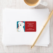 Feestelijke Polar Beer Christmas Gift Label Labels (Insitu)