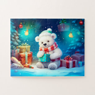 Feestelijke Polar Beer Kerst Kinder puzzel