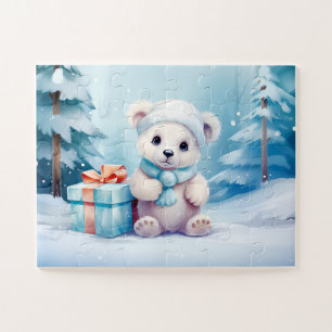 Feestelijke Polar Beer Kerst Kinder puzzel Legpuzzel