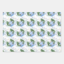 Feestelijke Polar Beren Kerstvakantie Inpakpapier Vel