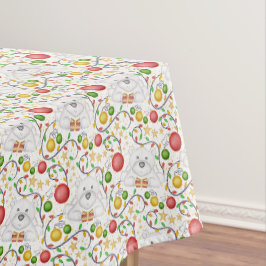 Feestelijke Polar Beren Kerstvakantie Tafelkleed