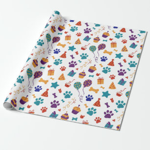Feestelijke Pootafdrukken & Feestelijke Huisdieren Cadeaupapier