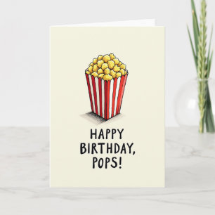Feestelijke Popcorn Verjaardagskaart Kaart