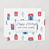 Feestelijke Prettige Feestdagen Makelaardij  Feestdagenkaart (Voorkant / Achterkant)