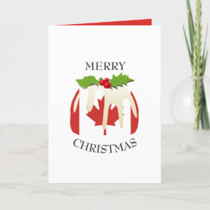 Feestelijke pudding met CANADA Christmas Feestdagen Kaart