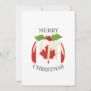 Feestelijke pudding met CANADA Christmas Feestdagenkaart