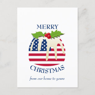 Feestelijke Pudding met Patriottische USA FLAG Ker Briefkaart