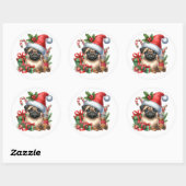 Feestelijke Pug Stickers (Vel)