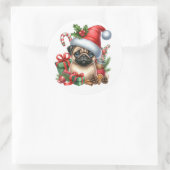 Feestelijke Pug Stickers (Tas)