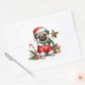 Feestelijke Pug Stickers (Envelop)