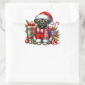 Feestelijke Pug Stickers (Tas)