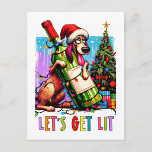 Feestelijke Puppy Briefkaart