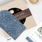 Feestelijke puppy, van en naar, blauwe kerst cadeaulabel