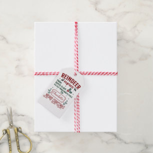 Feestelijke rendier uitdrukkelijke groet van de Ke Cadeaulabel
