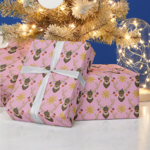 Feestelijke rendieren cadeaupapier