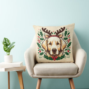 Feestelijke rendieren Golden Retriever Hondenvakan Kussen