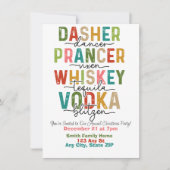 Feestelijke Rendieren & Spirits Kerstfeest Kaart (Voorkant)