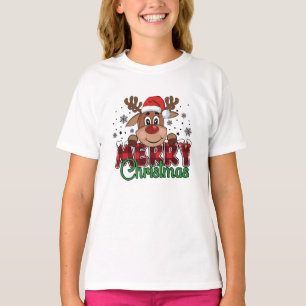 Feestelijke rendieren, vrolijk kerstfeest t-shirt