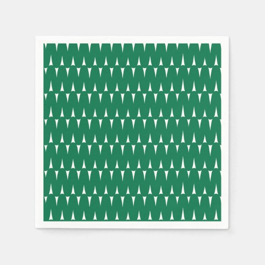 Feestelijke Retro Heldere Groene Golvende Lijnen K Servet (Voorkant)